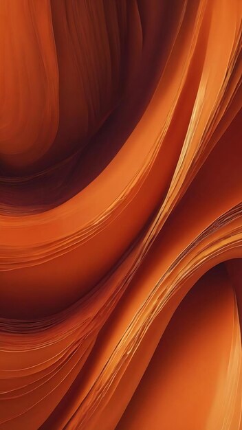 The orange abstract background of smooth lines wallpaper