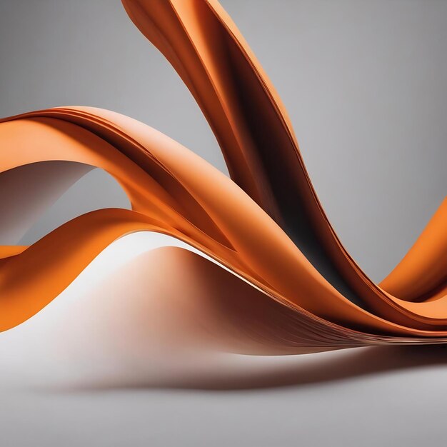 The orange abstract background of smooth lines