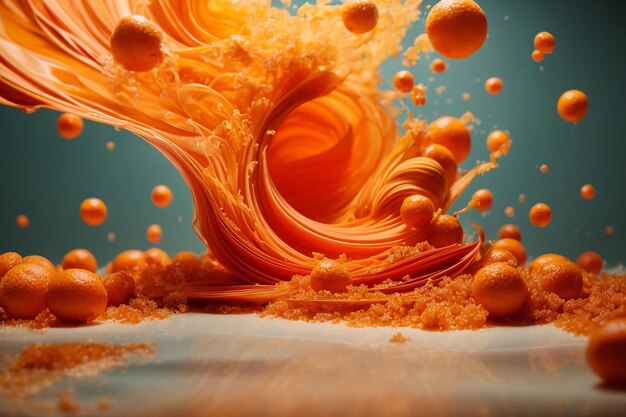 Orange abstract design with copy space