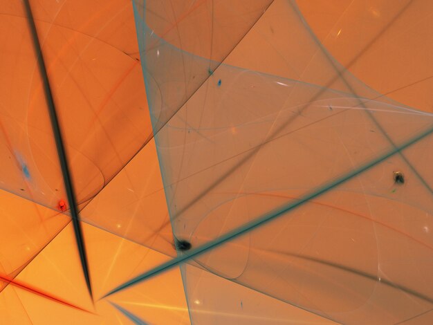 orange abstract fractal background 3d rendering illustration