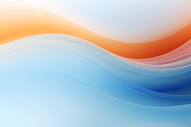 写真 オレンジと青い波の背景