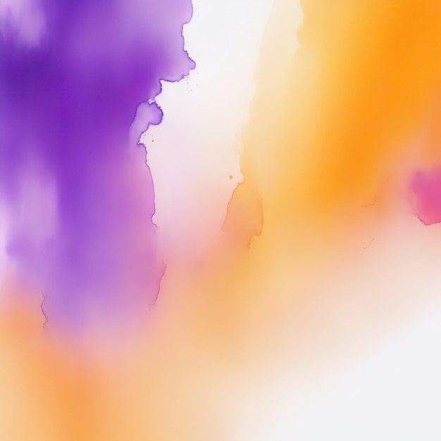 Фото Оранжевые и фиолетовые акварели с текстурой фона обоев