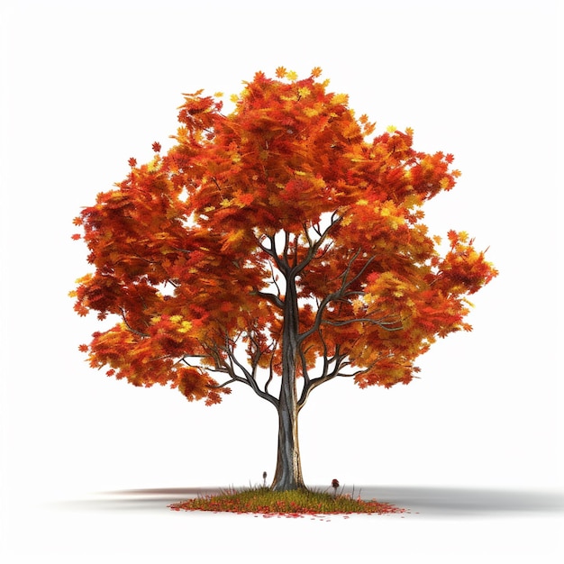 orange autumn tree