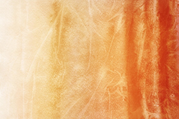 Orange autumn watercolor ombre leaks and splashes texture