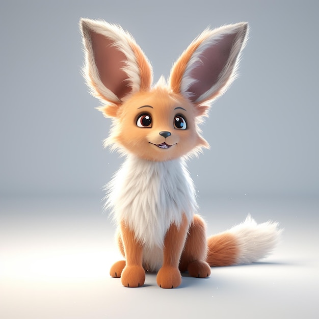 Orange baby fox animal image Generative AI