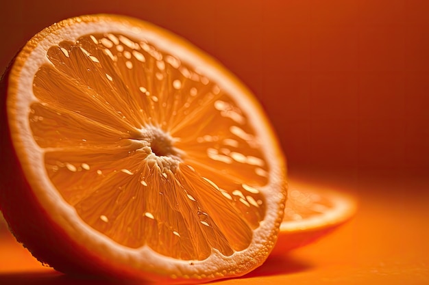 オレンジ色の背景は明るいマクロのディテールです