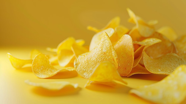 orange background with chips