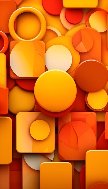 An orange background with circles and the word cubes on it