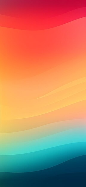 Orange background with a colorful wave design