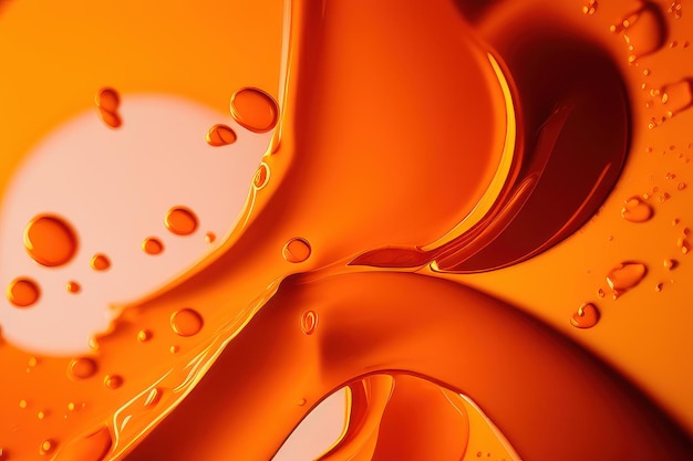 Orange background with a drop of water