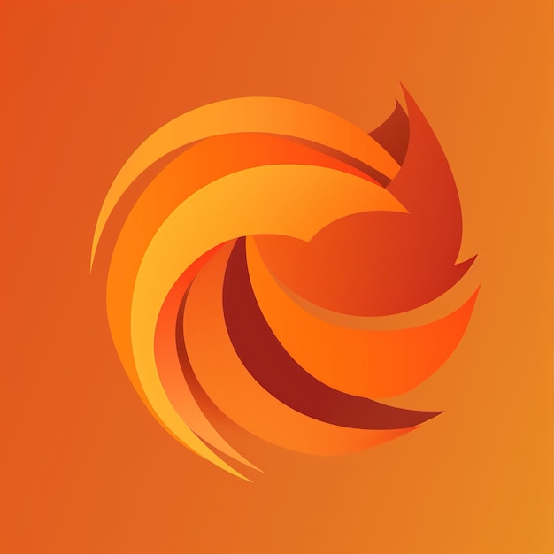 a orange background with a spiral in the middle