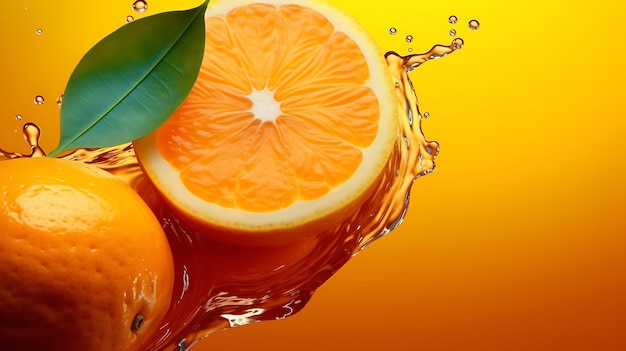 Orange background with water drop