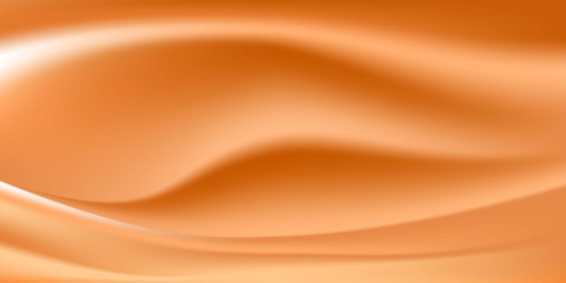 Orange background with a wave in the middle