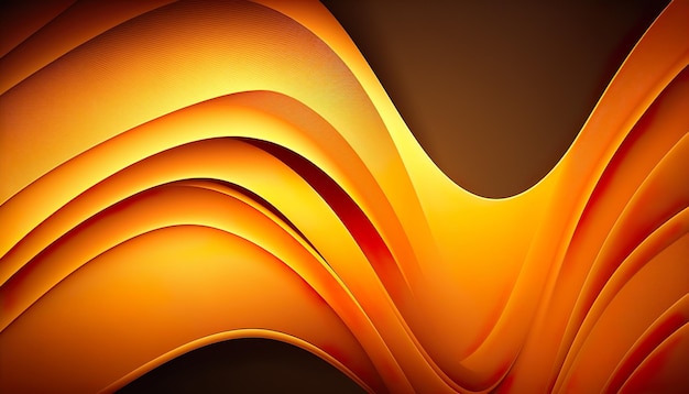 波状パターンのオレンジ色の背景