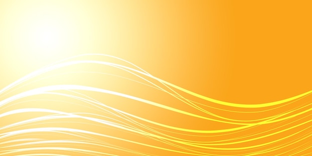 Photo orange background with a yellow background gradient with water wave orange and white lines