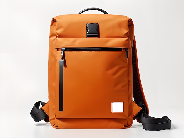 Photo orange backpack bag back pack