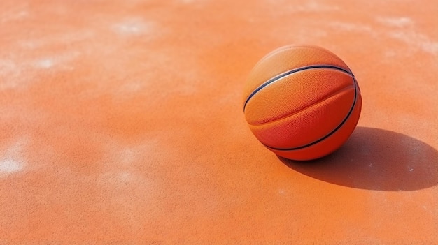 オレンジ色の背景のオレンジ色のバスケットボール