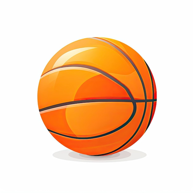 Photo an orange basketball ball on a white background