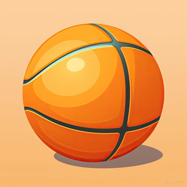 An orange basketball ball with a black stripe on it