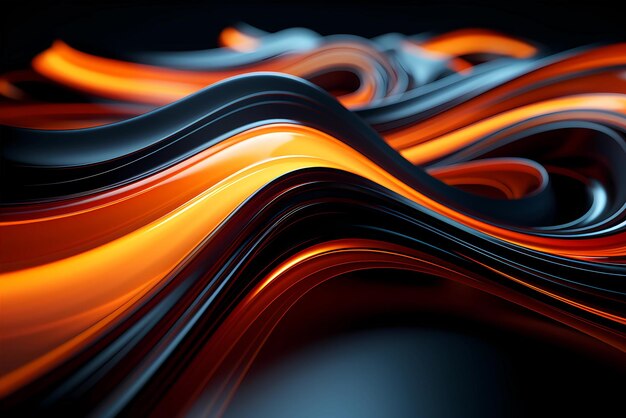 Orange and black Fluid Motion