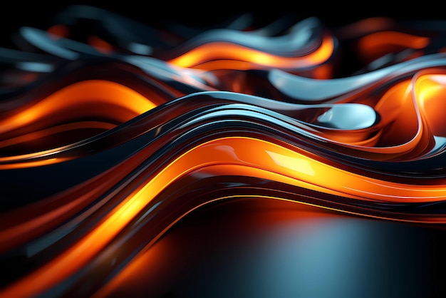 Orange and black Fluid Motion