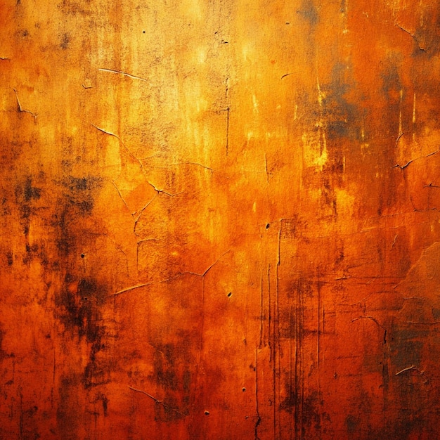 Photo orange and black grunge wall textured background