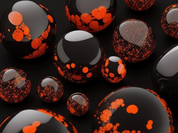 Orange and black stones background