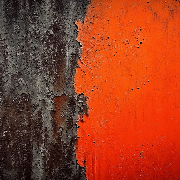 オレンジと黒 ヴィンテージ・グランジ・コンクリート 抽象的なテクスチャー スタジオの壁の背景