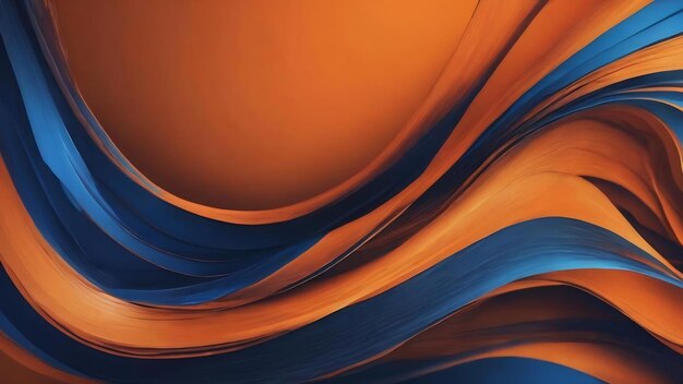 오렌지색 파란색 추상 곡선 배경 그림