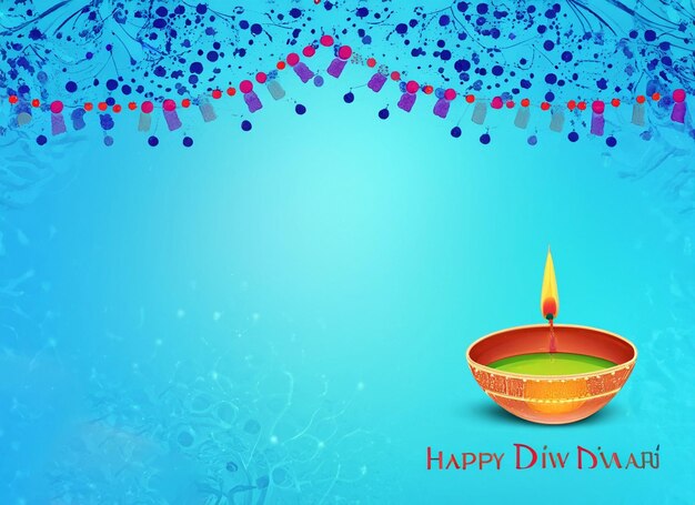 orange and blue background on Diwali