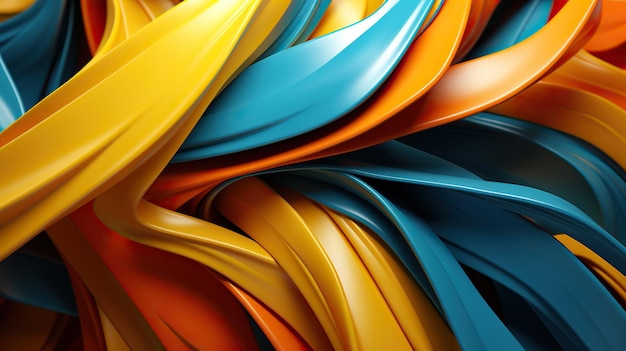 the orange and blue colored abstract wallpaper Digital concept illustration painting