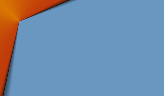 Orange blue paper layer abstract background