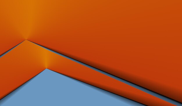 Orange blue paper layer abstract background