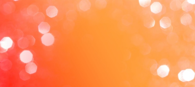 Orange bokeh Panorama Background