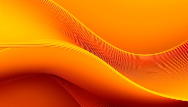 Orange bright background with lines and waves