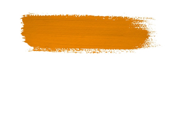 Orange brush stroke isolated on background