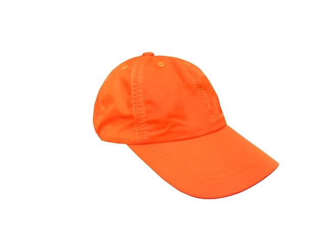 orange cap isolated on a white background