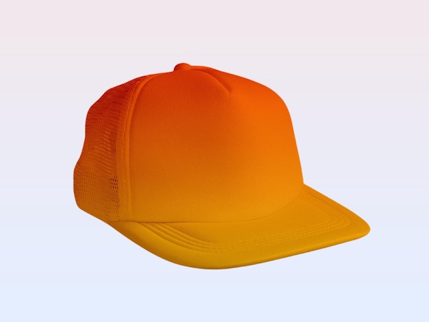 a orange cap with the word  cap  on it