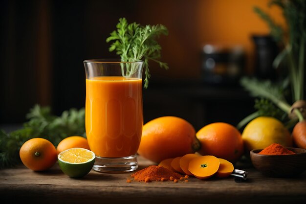 Orange Carrot Mango Turmeric Juice