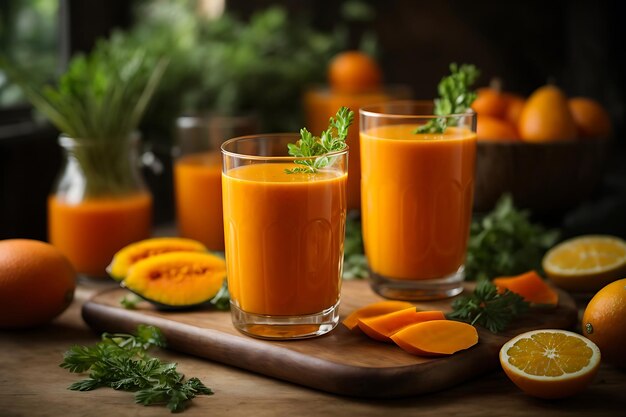 Orange Carrot Mango Turmeric Juice