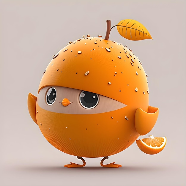 Photo orange cartoon character