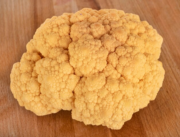 orange cauliflower in studio