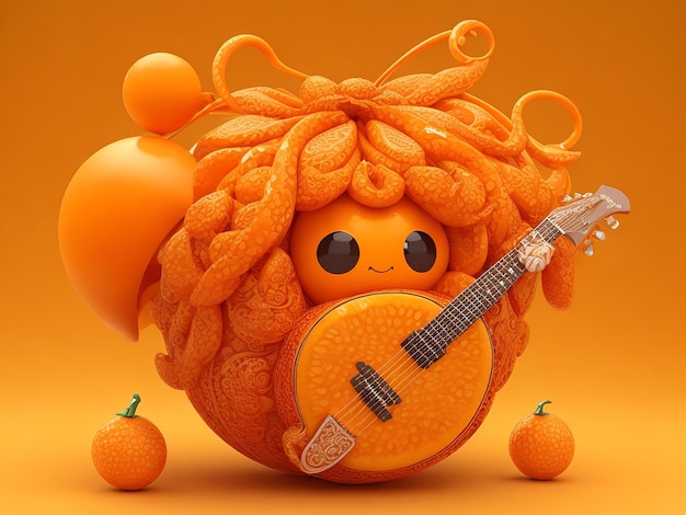 Orange characters generated by AI