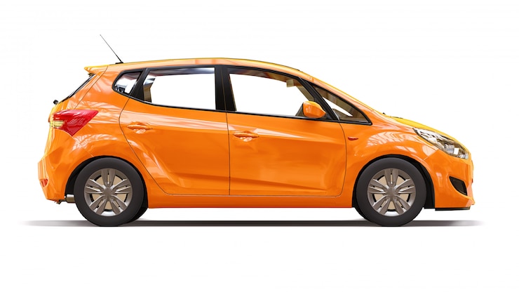 फोटो orange city car with shiny surface