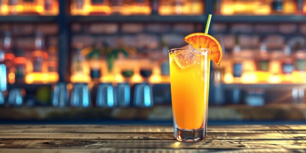 Photo orange cocktail generative ai