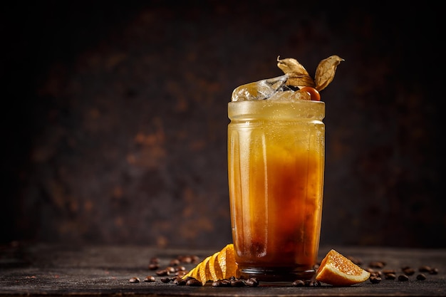 Orange and coffee cocktail