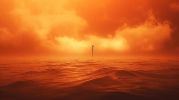 Orange Color Fog Background