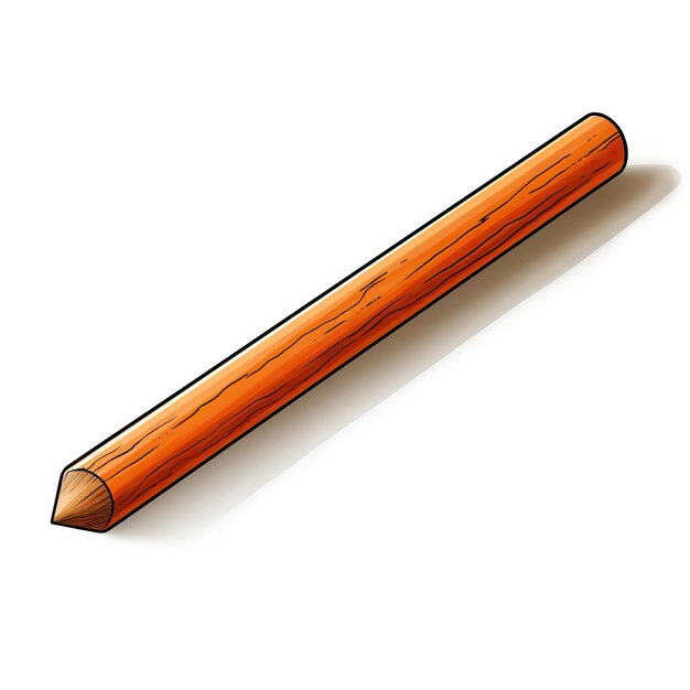 写真 オレンジ色 筆で手描いたベクトル 白い背景
