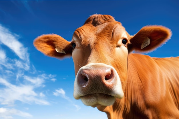 An orange cow