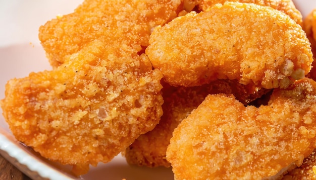 Photo orange crispy chicken nuggets